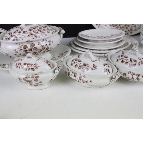 324 - Ridgways child's miniature dinner service circa 1880's of 'Maiden Hair Fern' pattern