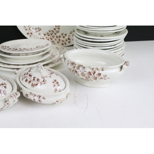 324 - Ridgways child's miniature dinner service circa 1880's of 'Maiden Hair Fern' pattern