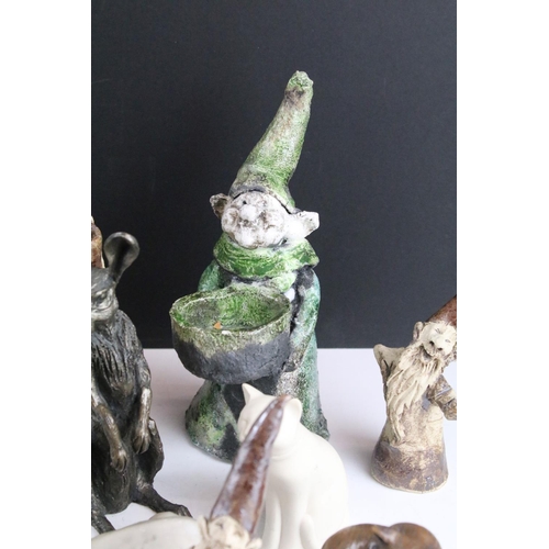 208 - Group of four pottery gnomes of varying sizes to include a Katriina Ruha example, tallest approx 31c... 