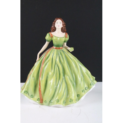 304 - Seven boxed Royal Doulton porcelain lady figurines to include Welsh Beauty, Special Gift, Scottish P... 