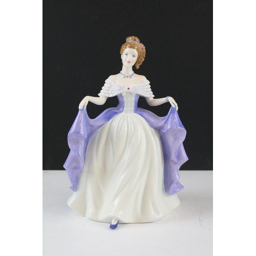 304 - Seven boxed Royal Doulton porcelain lady figurines to include Welsh Beauty, Special Gift, Scottish P... 