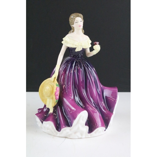 304 - Seven boxed Royal Doulton porcelain lady figurines to include Welsh Beauty, Special Gift, Scottish P... 