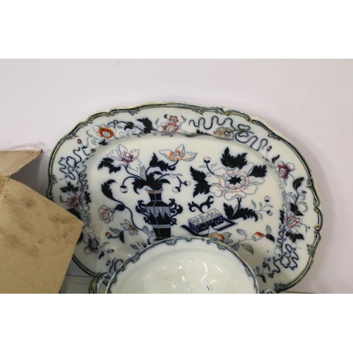 314 - WR. S. & Co Imperial Stone ceramics, five pieces to include a larger serving platter, footed cake pl... 