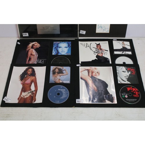 272 - Music Memorabilia & Autographs - 5 signed music presentations to include Kylie Minogue x 2, Pink, Br... 