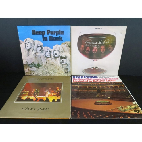 254 - Vinyl - 14 Deep Purple and members LPs to include In Rock, Machine Head, Come Taste The Band, Made I... 