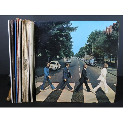 263 - Vinyl - 16 The Beatles LPs to include The White Album (mono, No.0125571, with poster and 4 photos, o... 