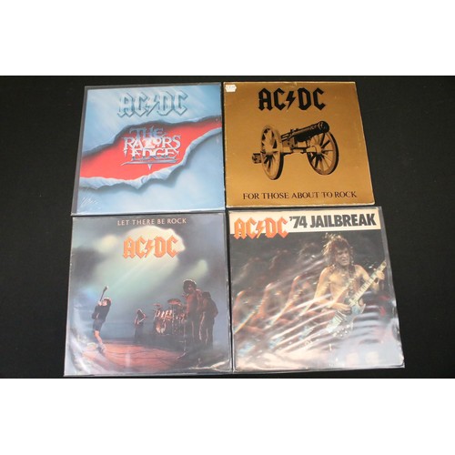 492 - Vinyl - 11 albums by AC/DC to include: PWR/UP (UK / EU 2020 Yellow vinyl album with printed inner, C... 