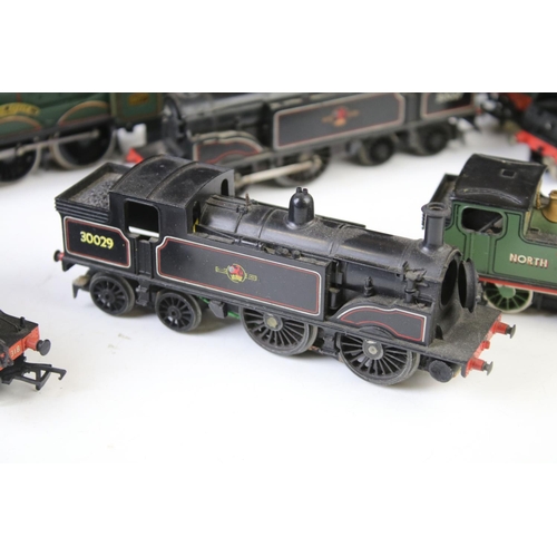 21 - Nine OO gauge locomotives to include Hornby Fairey Battle, Hornby Tangmere, Palitoy Mainline 0-6-0 2... 