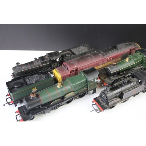 21 - Nine OO gauge locomotives to include Hornby Fairey Battle, Hornby Tangmere, Palitoy Mainline 0-6-0 2... 