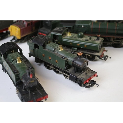 22 - Eight OO gauge locomotives to include Hornby EWS 37057, Triang R356 Winston Churchill, Hornby Willia... 