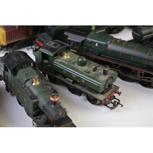 22 - Eight OO gauge locomotives to include Hornby EWS 37057, Triang R356 Winston Churchill, Hornby Willia... 