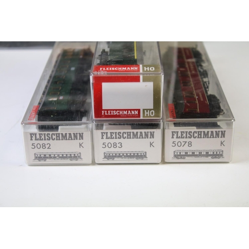 24 - 18 Cased Fleischmann HO gauge items of rolling stock to include 5080, 5638, 5079, 507305, 542607, 52... 