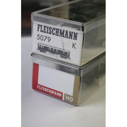 24 - 18 Cased Fleischmann HO gauge items of rolling stock to include 5080, 5638, 5079, 507305, 542607, 52... 