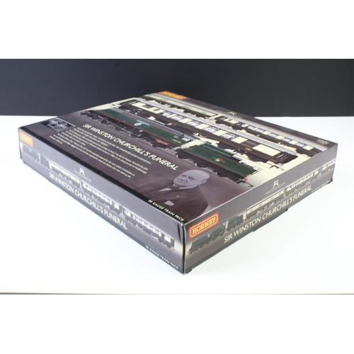 3 - Boxed ltd edn Hornby OO gauge R3300 Sir Winston Churchill's Funeral Train Pack, complete with COA No... 