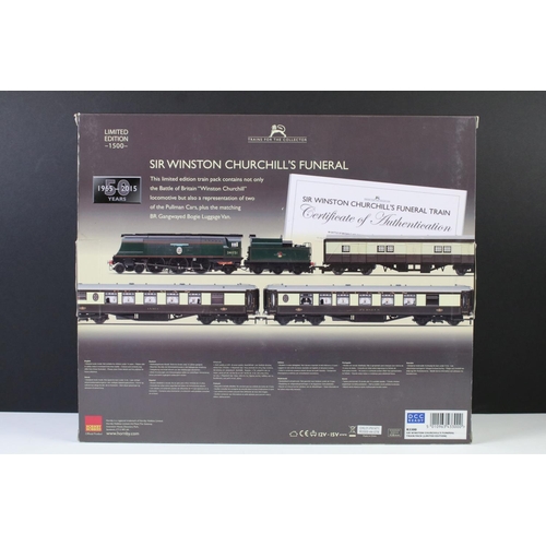 3 - Boxed ltd edn Hornby OO gauge R3300 Sir Winston Churchill's Funeral Train Pack, complete with COA No... 