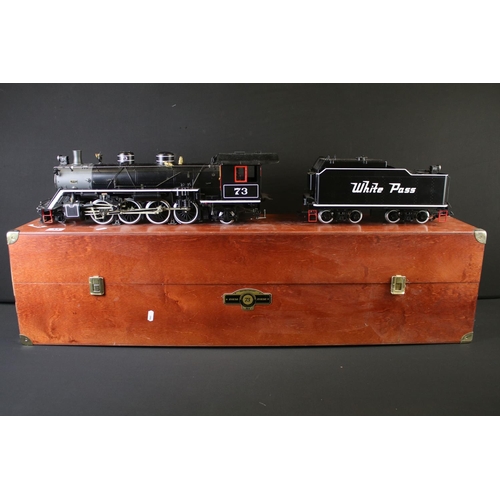 33 - Cased ltd edn LGB Aster gauge 1 WP&Y Steam locomotive, number 73, with Sound, complete with certific... 