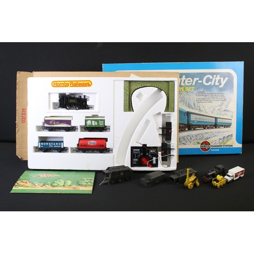 39 - Boxed Airfix OO gauge 54054-4 Inter-City train set complete with paperwork, boxed Hornby train set i... 