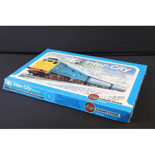 39 - Boxed Airfix OO gauge 54054-4 Inter-City train set complete with paperwork, boxed Hornby train set i... 