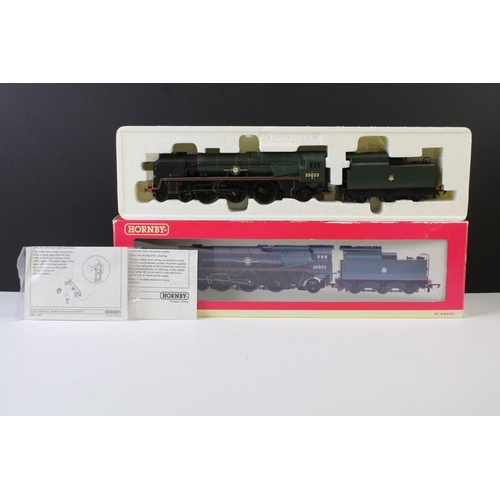 5 - Five boxed Hornby OO gauge locomotives to include R3005 BR 28XX 2845 weathered, R2551 BR 4-6-0 Castl... 