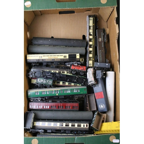 50 - Around 50 OO / HO gauge items of rolling stock to include coaches, mail coach, wagons and vans featu... 