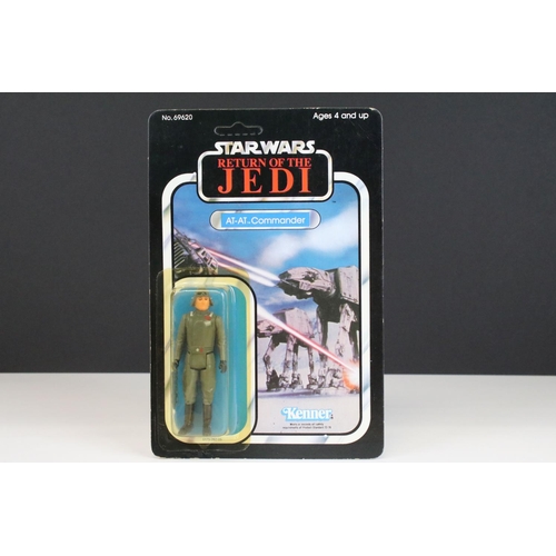 648 - Star Wars - Original carded Kenner Return Of The Jedi 77 Back AT-AT Commander figure, unpunched, sig... 