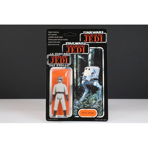 651 - Star Wars - Original carded Palitoy Return Of The Jedi Tri Logo 77 Back AT-ST Driver figure, unpunch... 