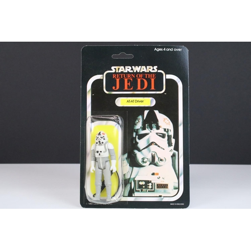 654 - Star Wars - Original carded Palitoy Return Of The Jedi AT-AT Driver figure, punched, 45 back, vg car... 