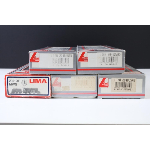 7 - Five boxed Lima OO gauge locomotives to include ltd edn 204827A5 CL 20 D8040, ltd edn 204828A5 CL 20... 