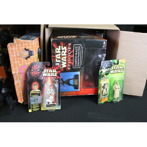 478 - Collection of action figures to include 10 x boxed Star Wars figures (2 x Think Way Episode I Intera... 