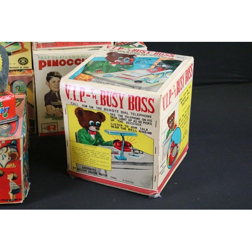 479 - 11 Boxed Battery Operated Toys to include VIP The Busy Boss, Jumbo The Bubble Blowing Elephant, Dozo... 