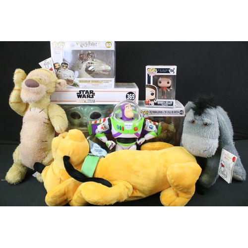 498 - Quantity of TV related toys to include 4 x boxed Funko Pop figures featuring Star Wars The Mandalori... 