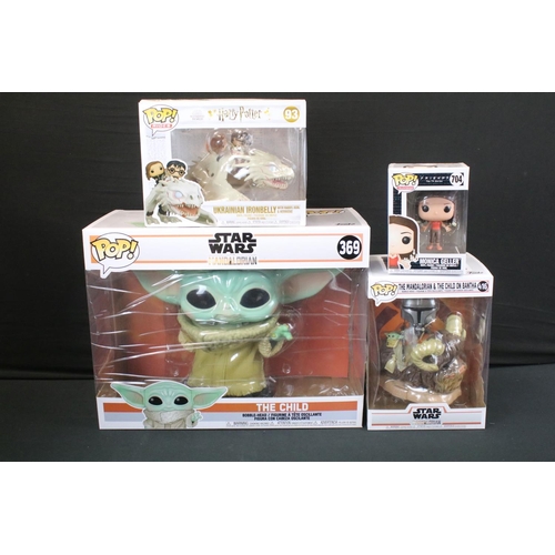 498 - Quantity of TV related toys to include 4 x boxed Funko Pop figures featuring Star Wars The Mandalori... 