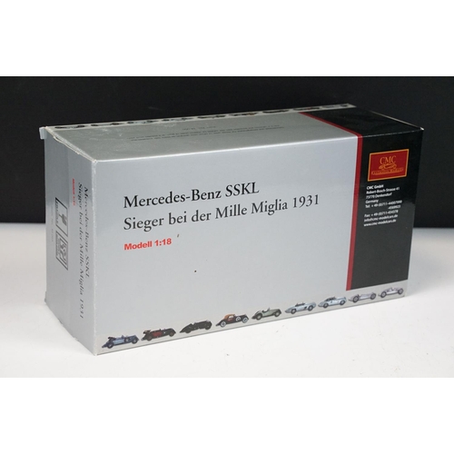 102 - Boxed 1/18 CMC Exclusive Modelle M-055 Mercedes-Benz SSKL Sieger Bei Der Mille Miglia 1931 diecast m... 