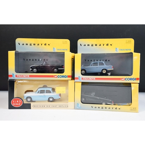 121 - 28 Boxed / cased Vanguards diecast models to include VA5005, VA00517, VA5006, VA21000, VA5008, VA500... 