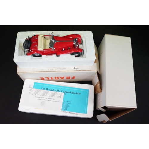 155 - Four boxed 1/18 and 1/24 scale diecast models to include Corgi VX1004 Vauxhall Motors Centenary Set ... 