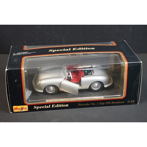 199 - Five boxed / cased diecast models to include Maisto GT Racing Infineon Audi R8 Le Mans 2002, Maisto ... 