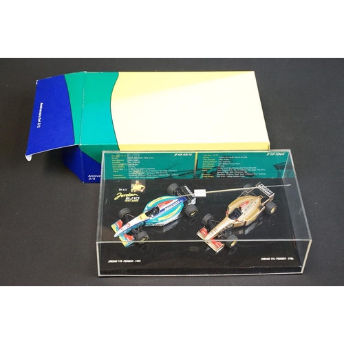 199 - Five boxed / cased diecast models to include Maisto GT Racing Infineon Audi R8 Le Mans 2002, Maisto ... 