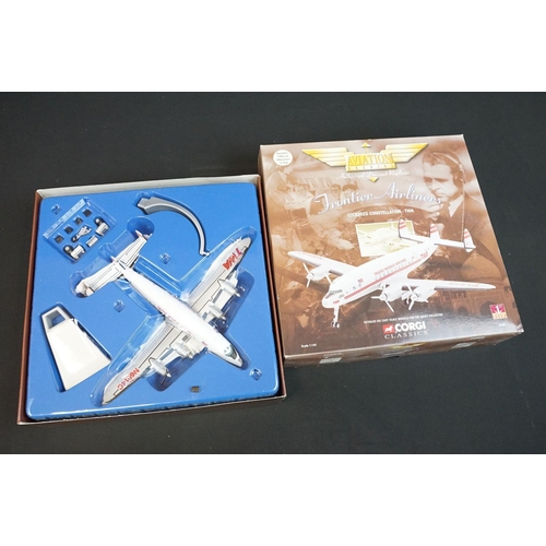 201 - Eight boxed 1/144 scale Corgi Aviation Archives diecast models to include AA32904 Boeing 707-327C, A... 