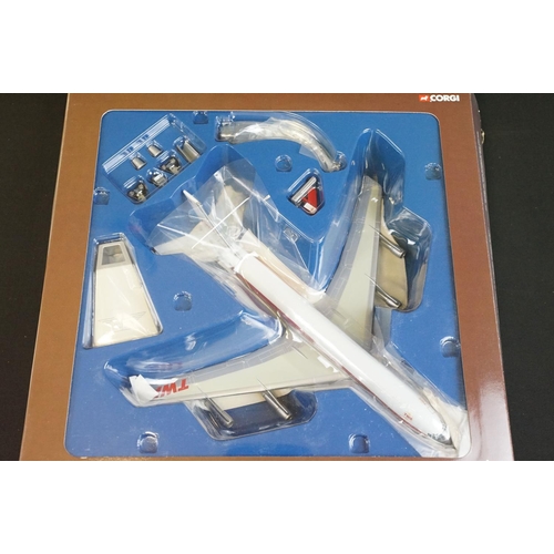 201 - Eight boxed 1/144 scale Corgi Aviation Archives diecast models to include AA32904 Boeing 707-327C, A... 