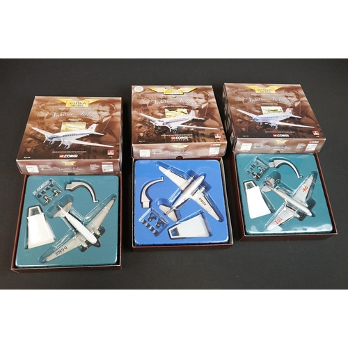 201 - Eight boxed 1/144 scale Corgi Aviation Archives diecast models to include AA32904 Boeing 707-327C, A... 