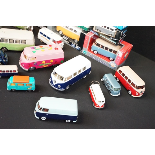 220 - Group of boxed & unboxed diecast models, all VWs and VW Campers to include Corgi Ambulance Commer 3/... 