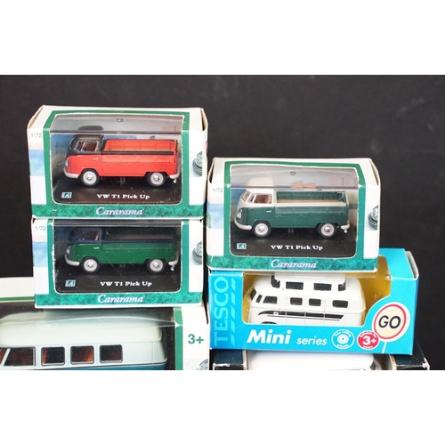 220 - Group of boxed & unboxed diecast models, all VWs and VW Campers to include Corgi Ambulance Commer 3/... 