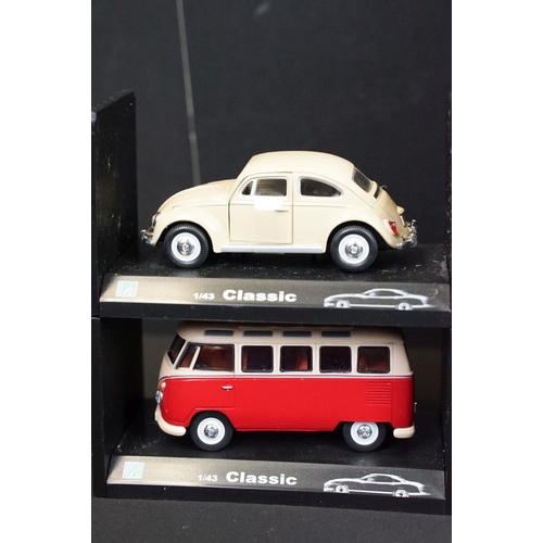 220 - Group of boxed & unboxed diecast models, all VWs and VW Campers to include Corgi Ambulance Commer 3/... 