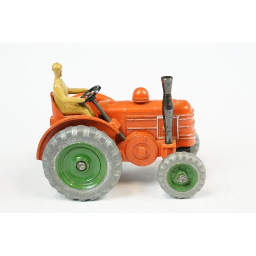 292 - Five boxed Dinky farming diecast models to include 301 Field Marshall Tractor in orange with driver ... 