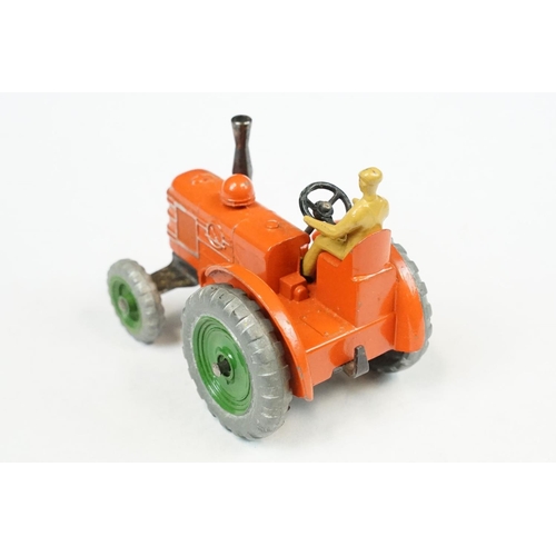 292 - Five boxed Dinky farming diecast models to include 301 Field Marshall Tractor in orange with driver ... 