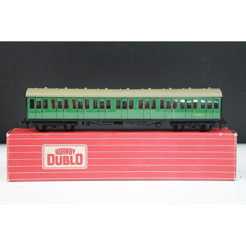 30 - Boxed Hornby Dublo 4150 Electric Driving Trailer Coach SR plus 3 x items of rolling stock to include... 