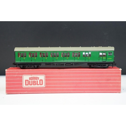 30 - Boxed Hornby Dublo 4150 Electric Driving Trailer Coach SR plus 3 x items of rolling stock to include... 