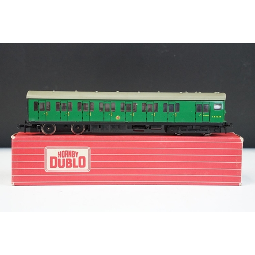 30 - Boxed Hornby Dublo 4150 Electric Driving Trailer Coach SR plus 3 x items of rolling stock to include... 