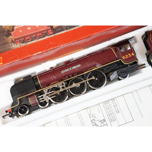 31 - Five boxed Hornby OO gauge locomotives to include R305 LMS Coronation Class Duchess of Abercorn, R35... 