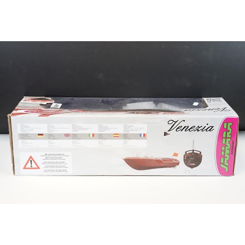 489 - Boxed Jamara Germany 04 0390 Venezia r/c boat, with stand and controller